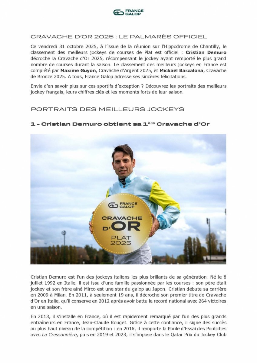 découvrez les meilleurs jockeys de courses de plat de 2024, leurs performances, statistiques et palmarès pour suivre l'actualité hippique au plus haut niveau.